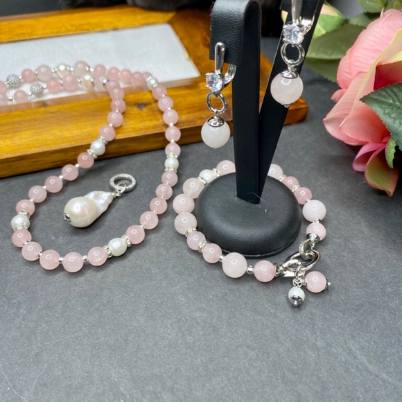 Natural gemstone jewellery set. - Picture 4 of 14